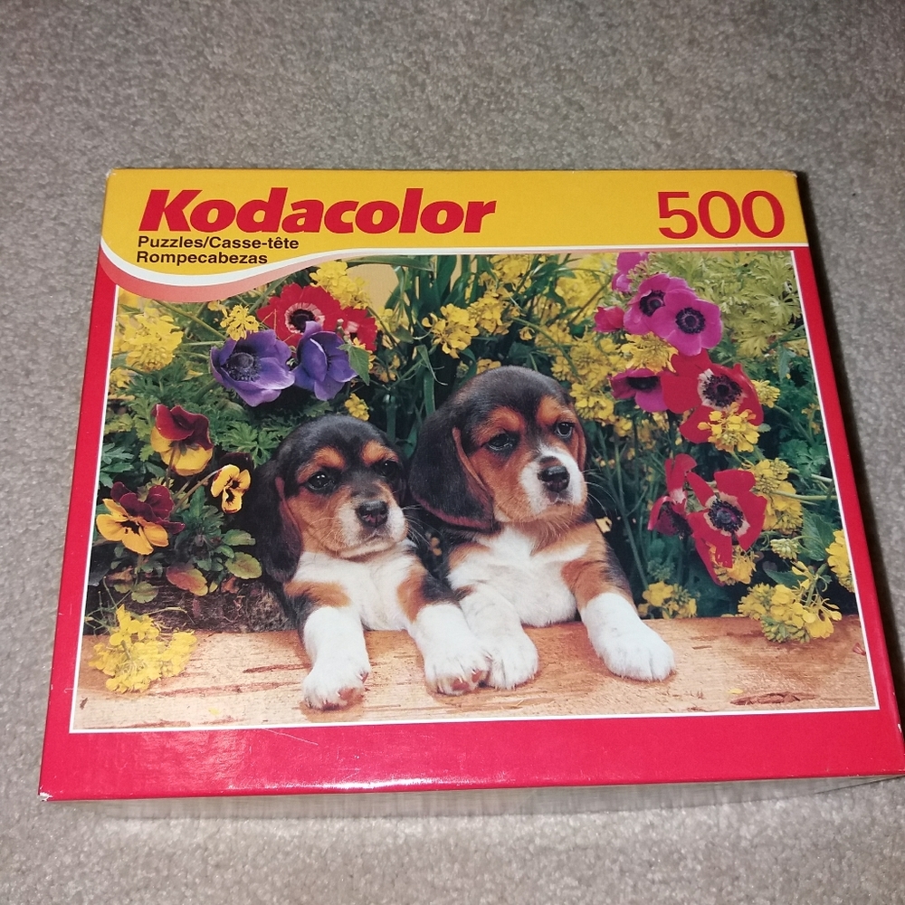 Kodak Puzzle 500 Beagle Pups 13×19" Used All Piece